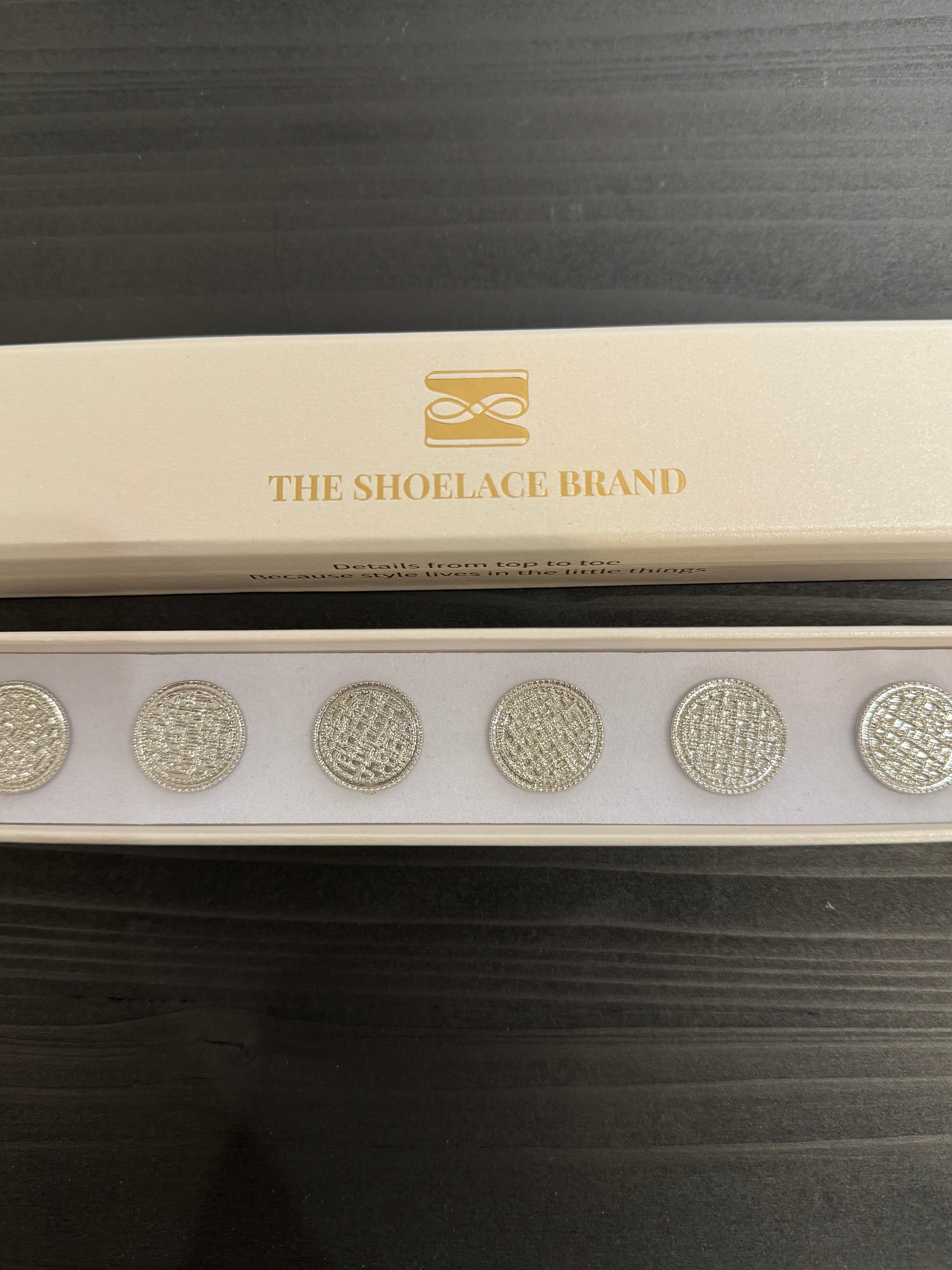 Skjortknapp- rund silver/silver