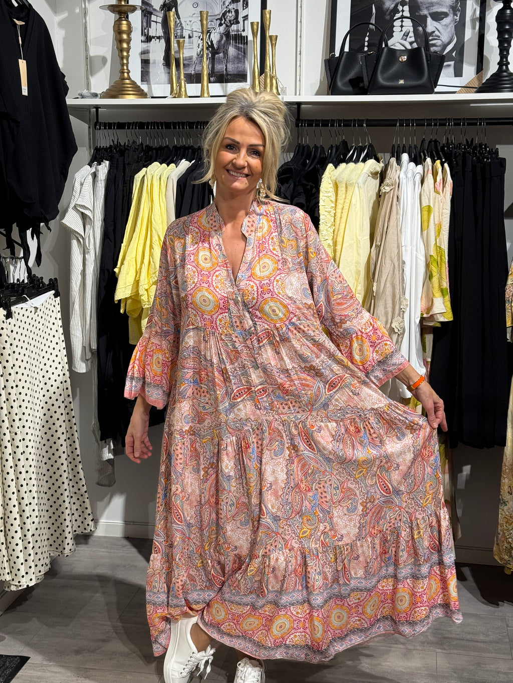 Luna dress - multi korall