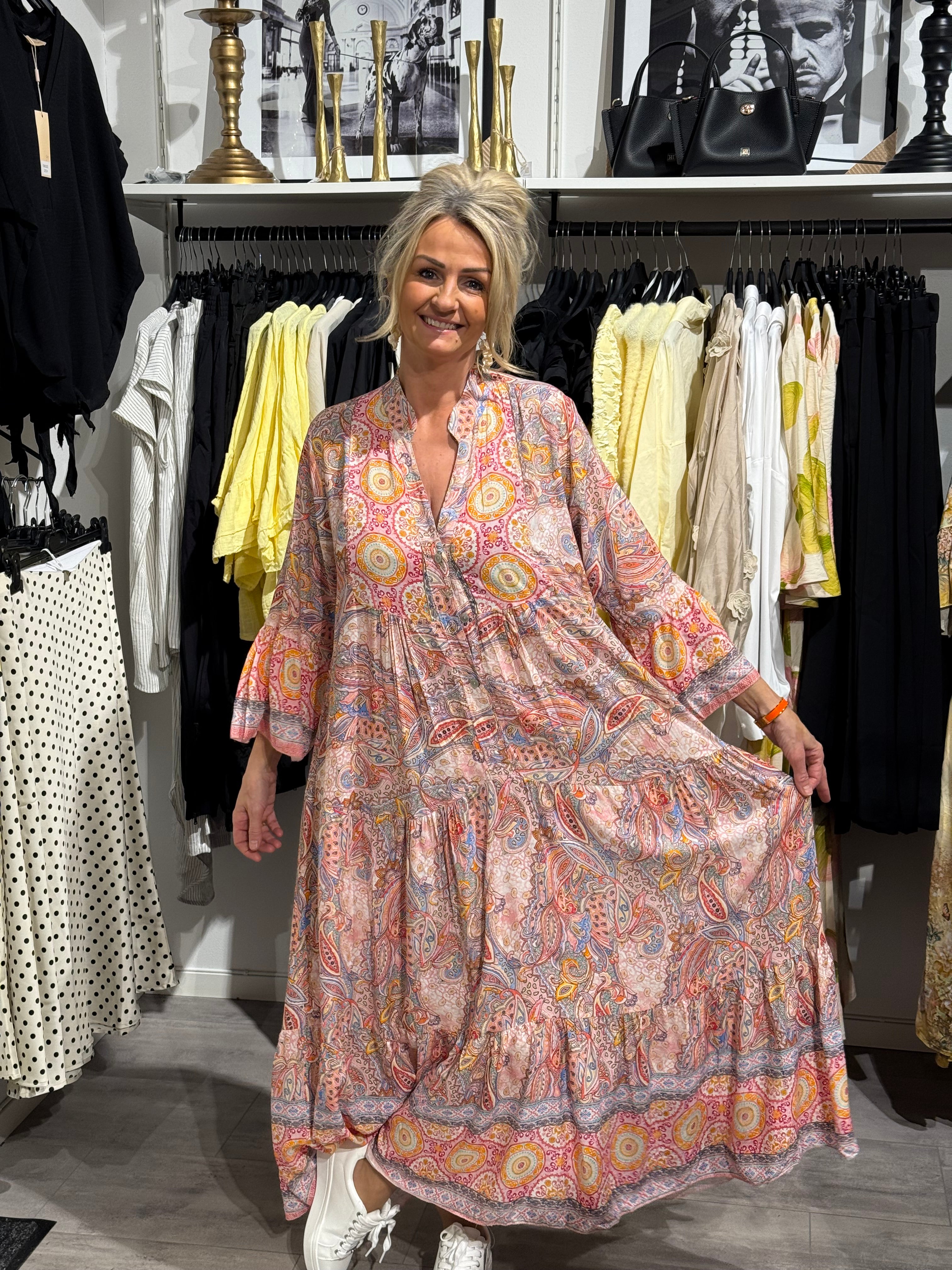 Luna dress - multi korall