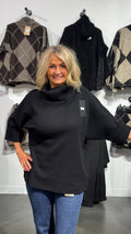 Polo knit - black