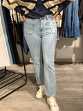 Flare jeans pocket - ljusblå