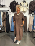 MdcMarike linneklänning- brun