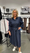 Ganja sleeve dress - denim