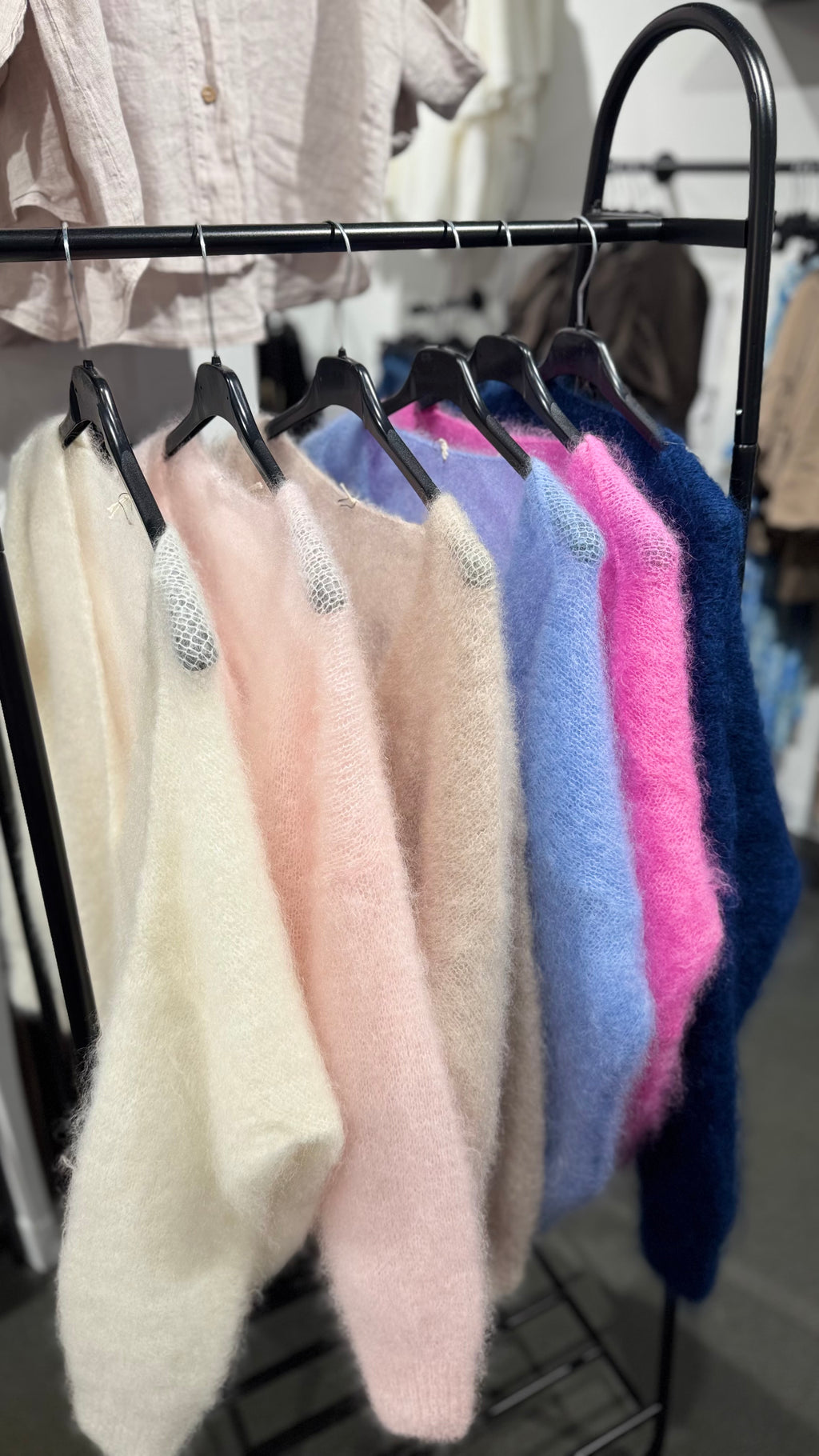MOHAIR CARDIGAN- MOON BLUE