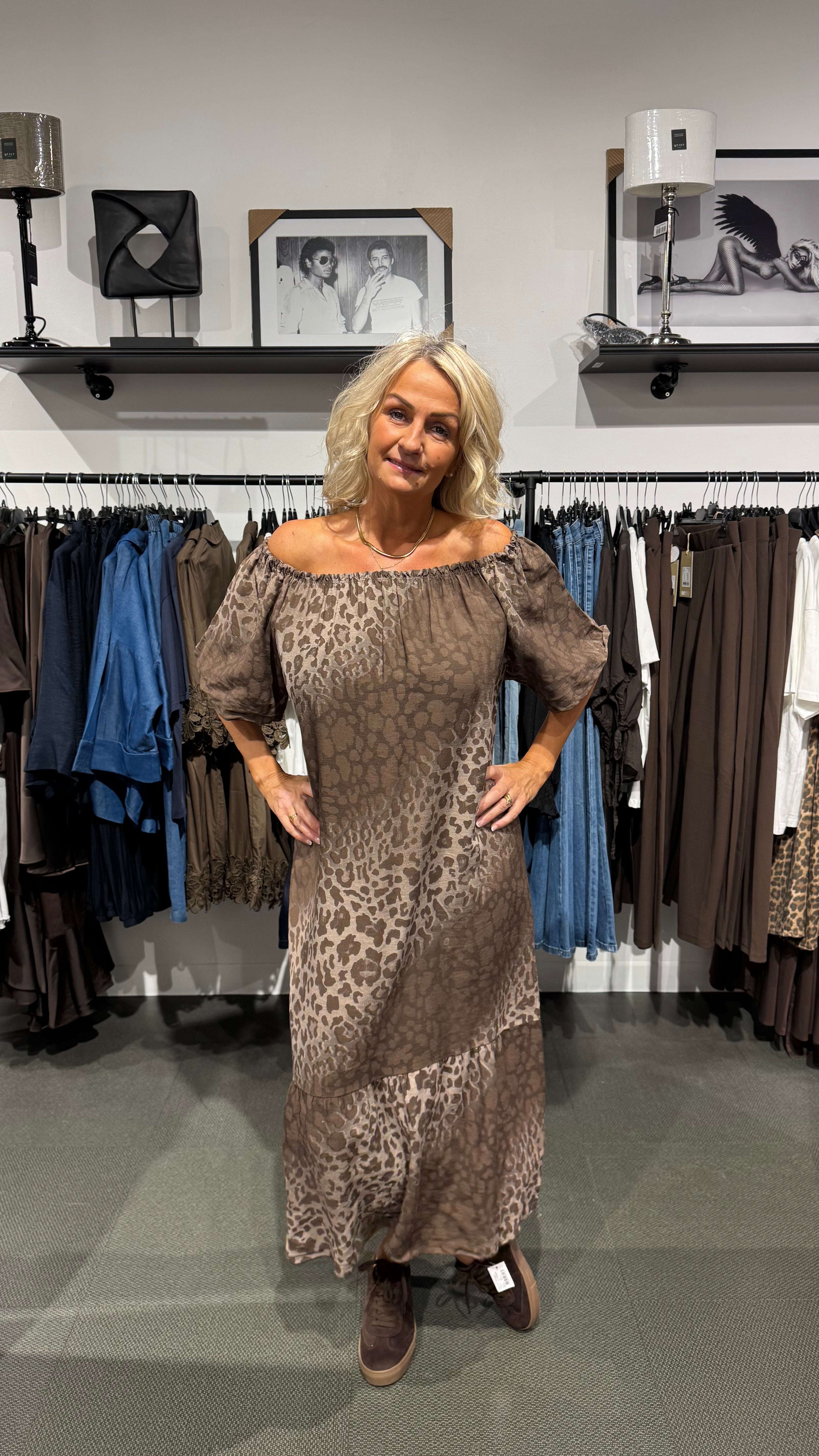 MdcSol Dress - Brown Leo