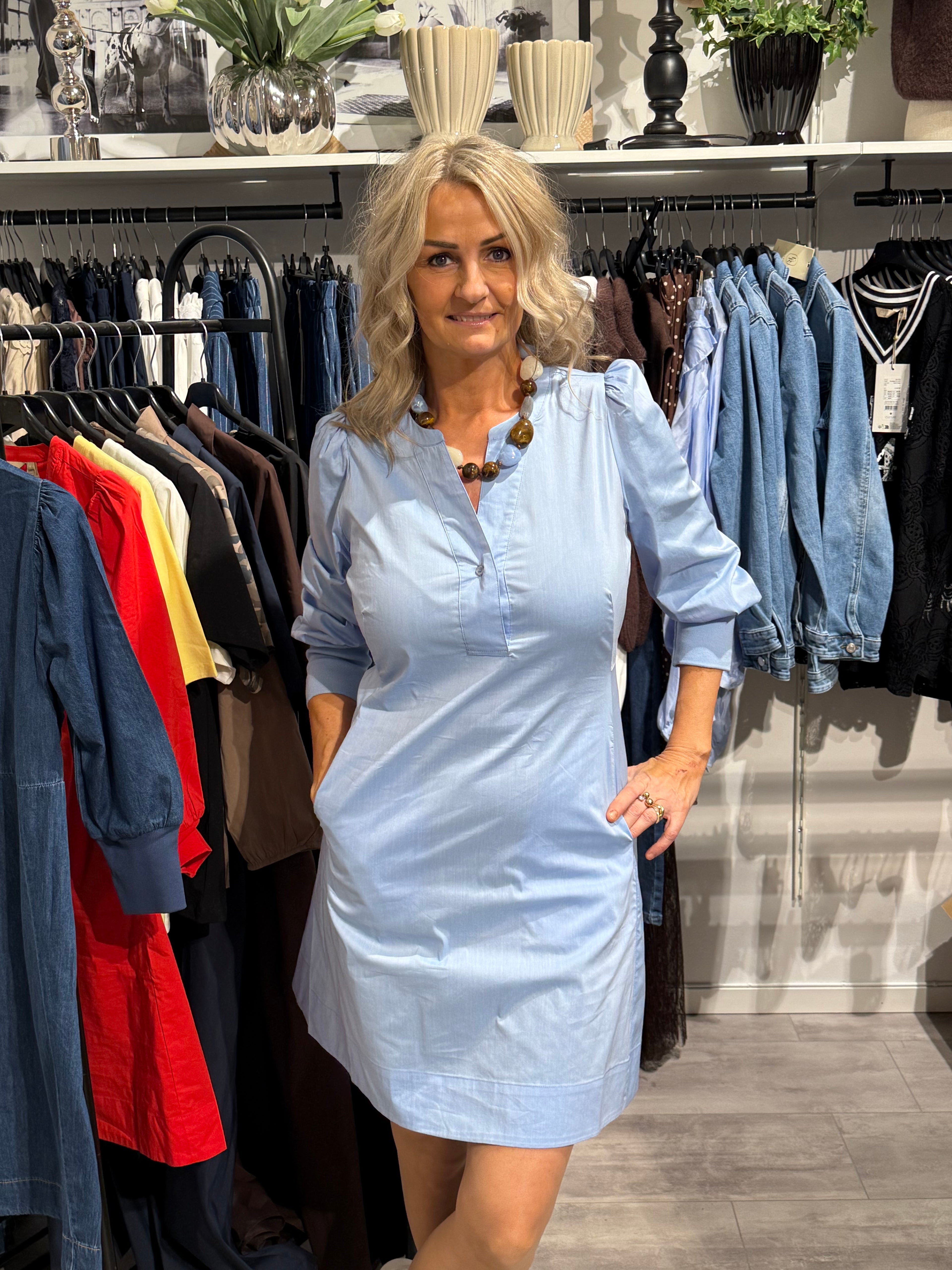 CUKIEA ANTOINETT 3/4 RIB DRESS - Forever Blue - Blue