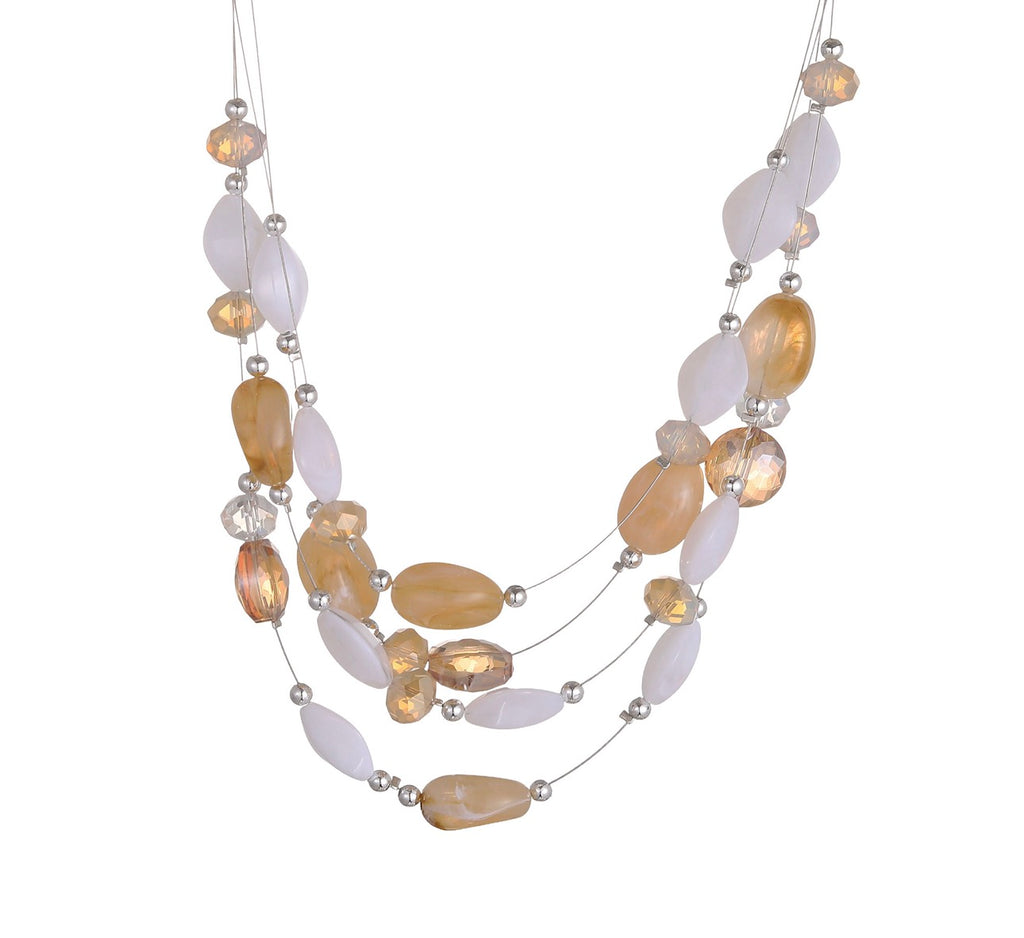 Halsband stenar - beige