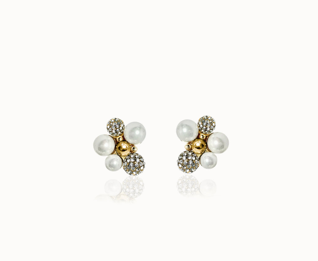 Berry pearl studs örhängen - guld