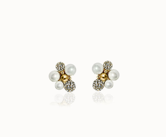 Berry pearl studs örhängen - guld