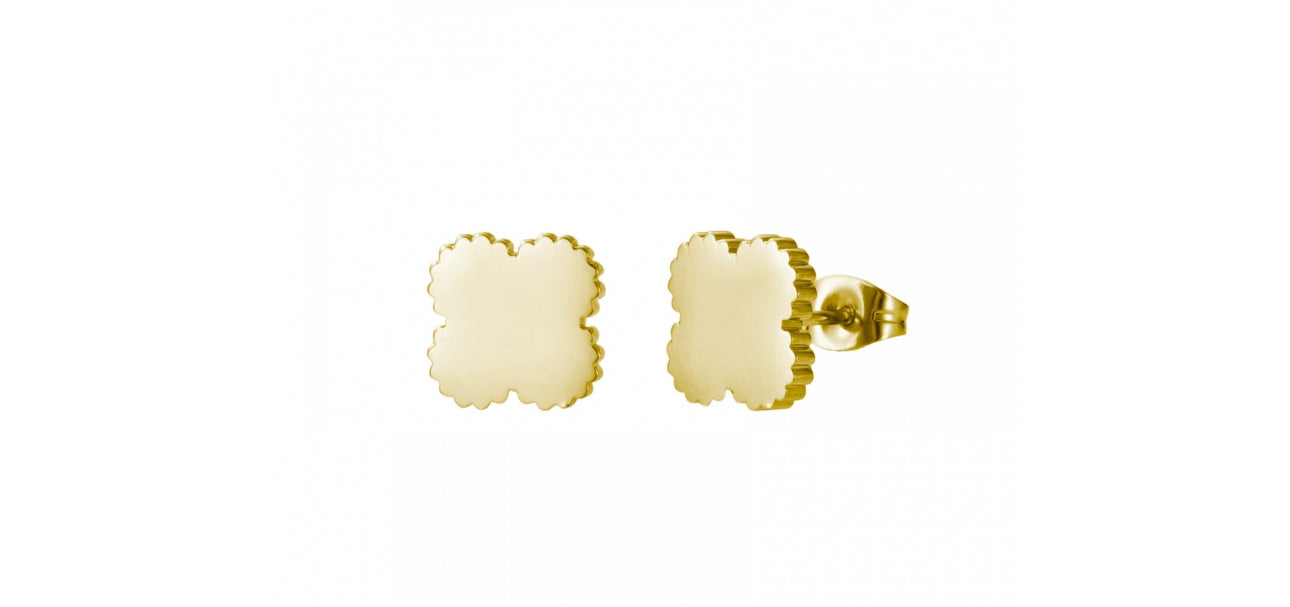 CLOVER PLAIN EARRING GOLD
