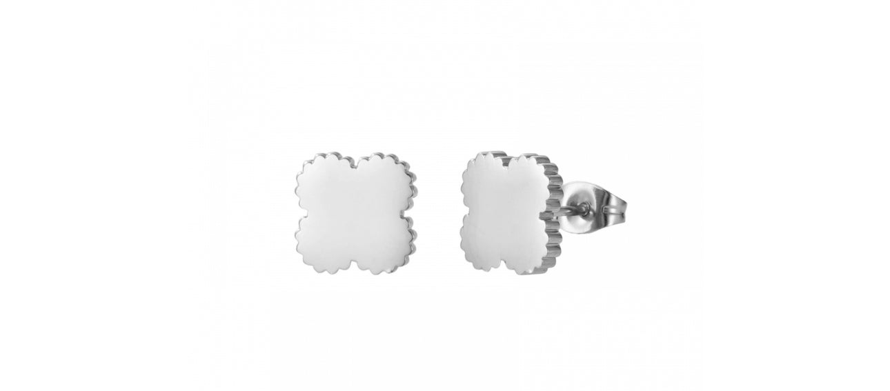 CLOVER PLAIN EARRING SILVER