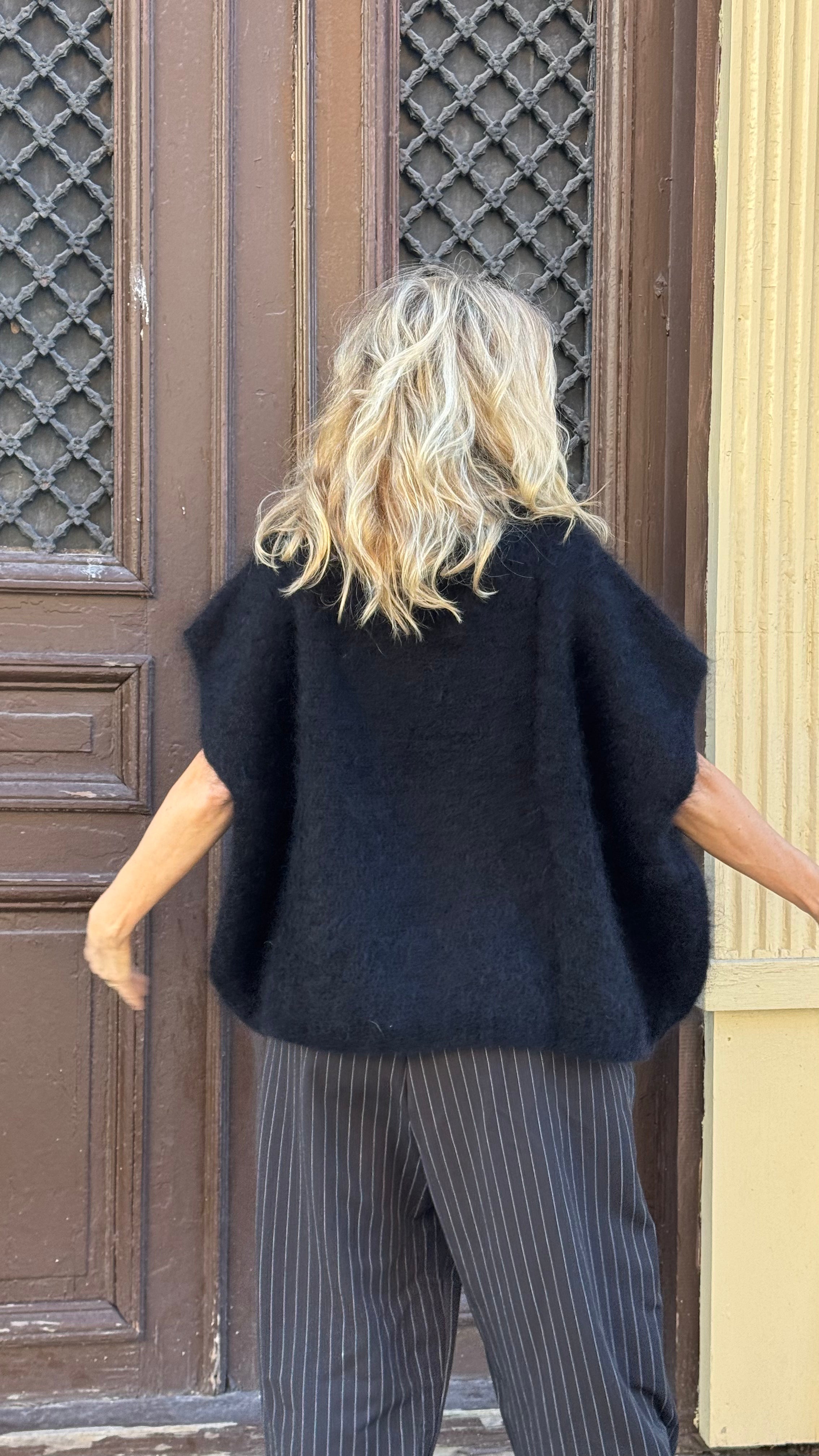 MOHAIR POLO - ONYX BLACK