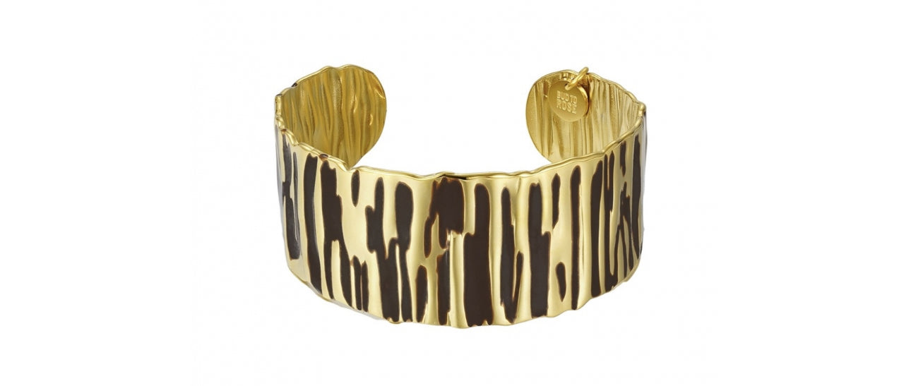 BLAKE ENAMEL BANGLE BROWN/GOLD