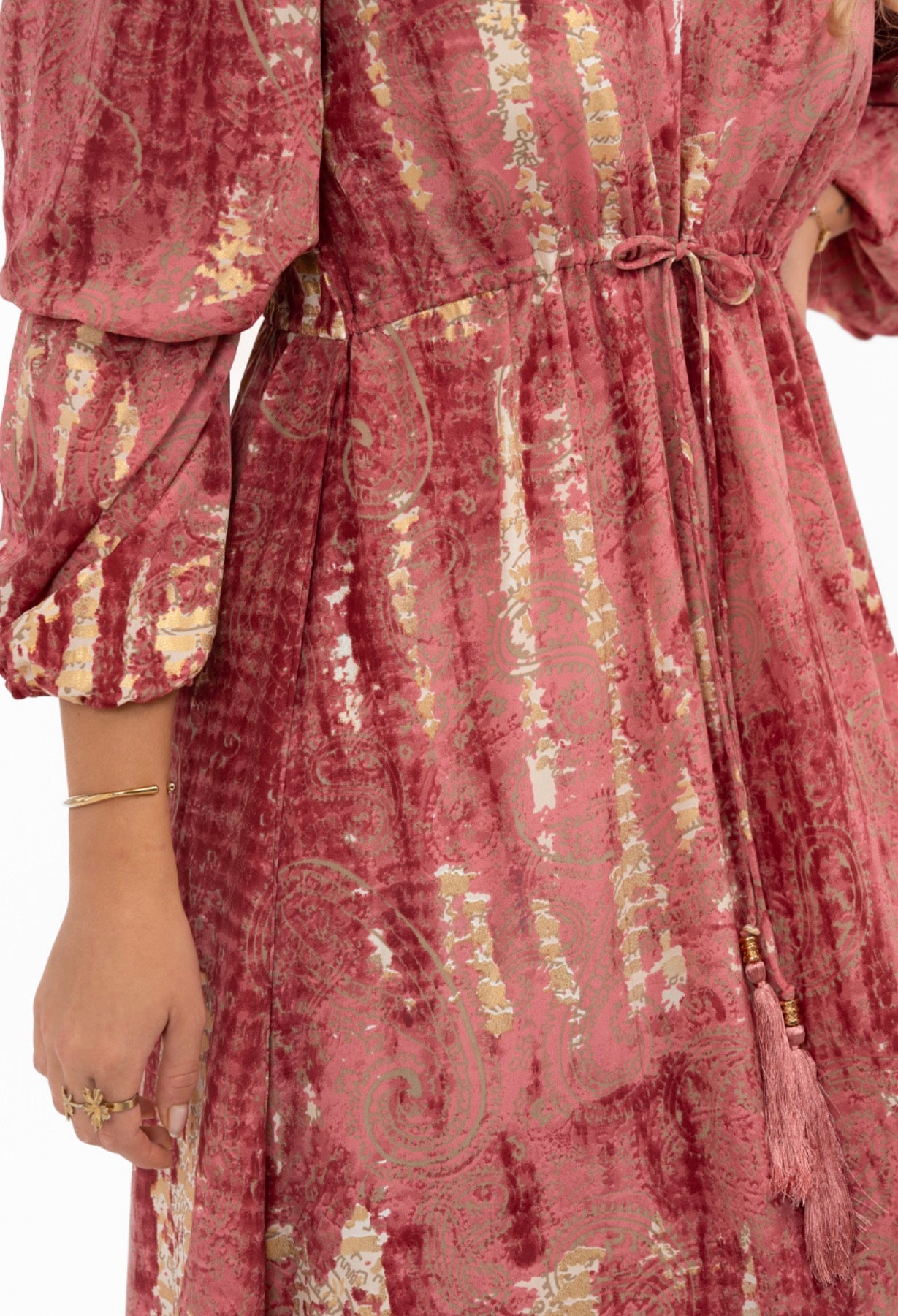 HILDA DRESS ROSE/GOLD