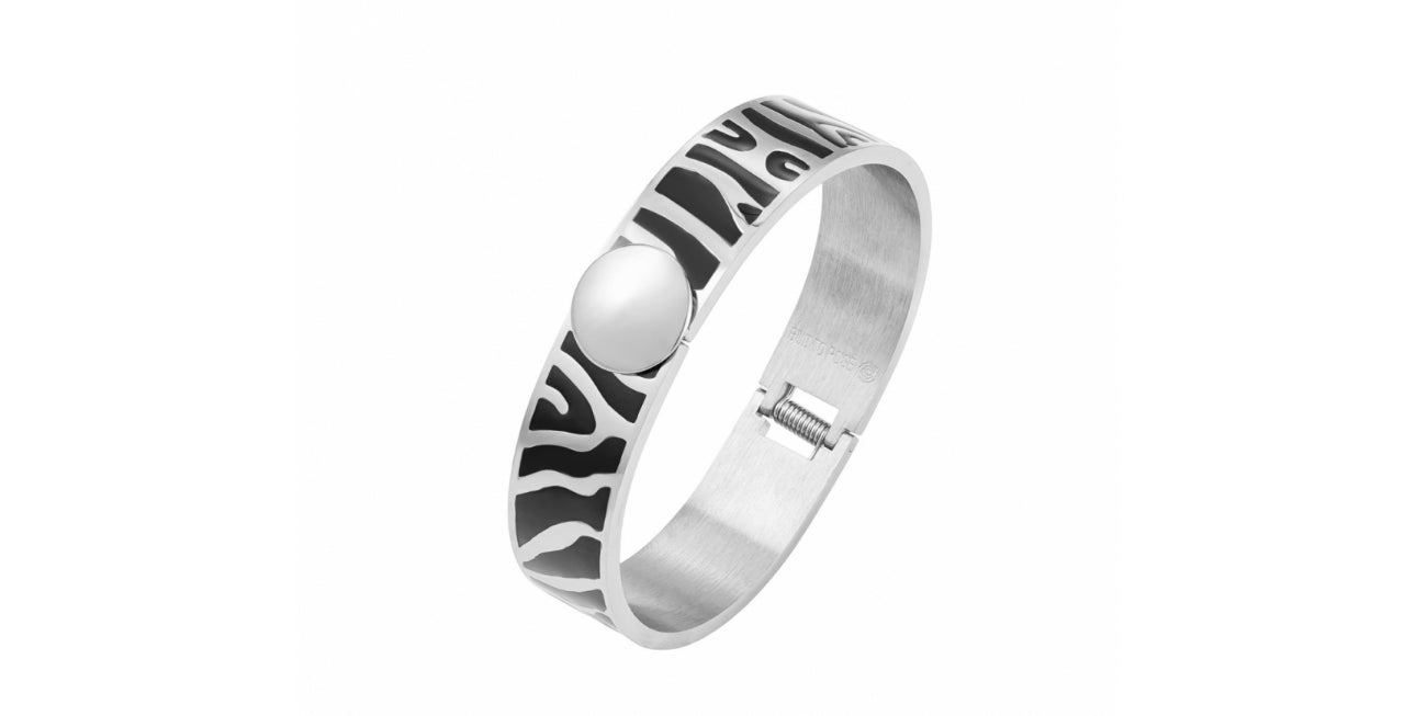 CAPRI ZEBRA BRACELET BLACK/SILVER