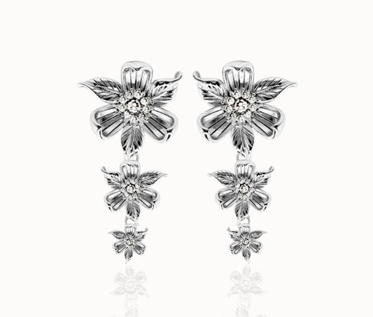 Sakura multi earring- silver