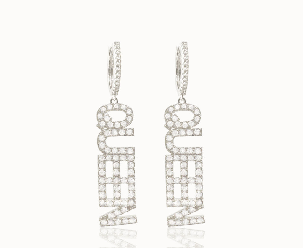 Queen earrings - silver