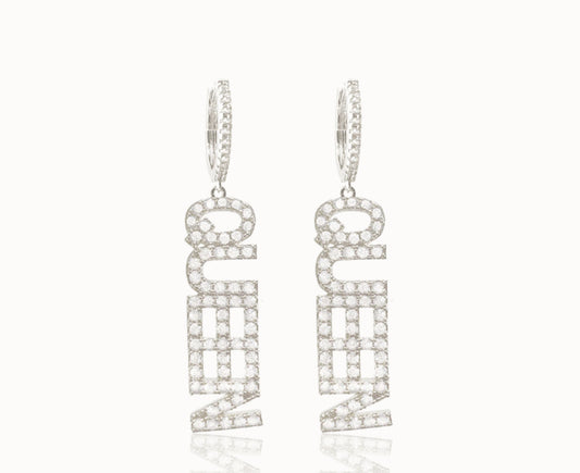 Queen earrings - silver