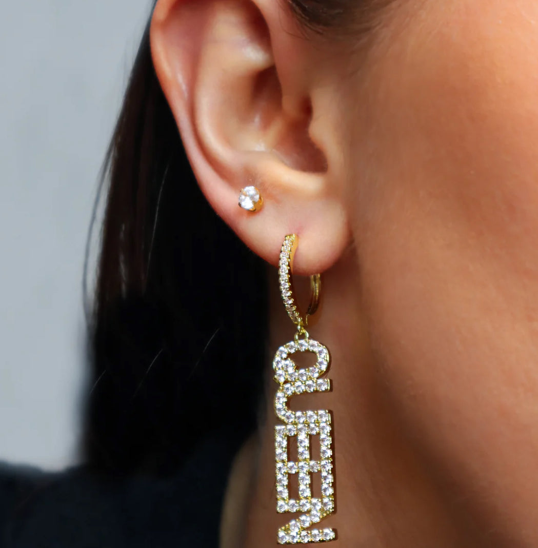 Queen earring - guld