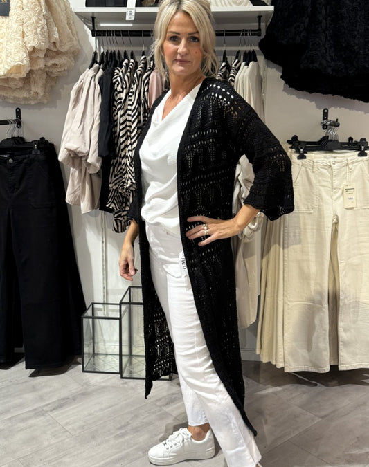 Virkad kaftan svart