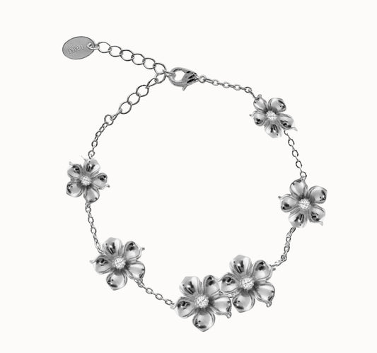 La fleur thin bracelet - silver