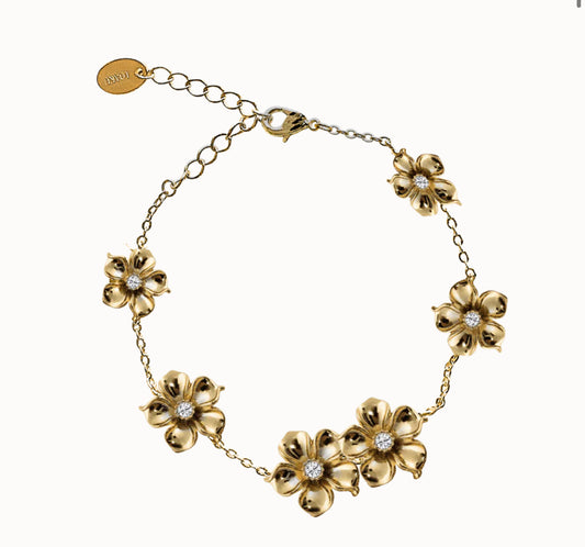 La fleur thin bracelet - guld