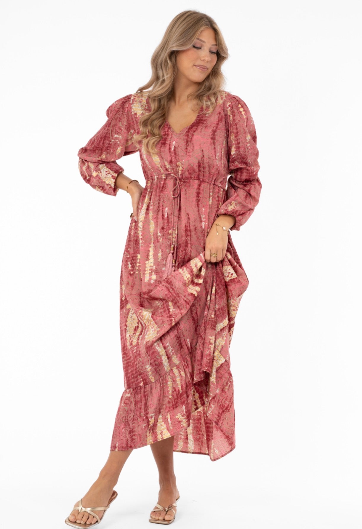 HILDA DRESS ROSE/GOLD