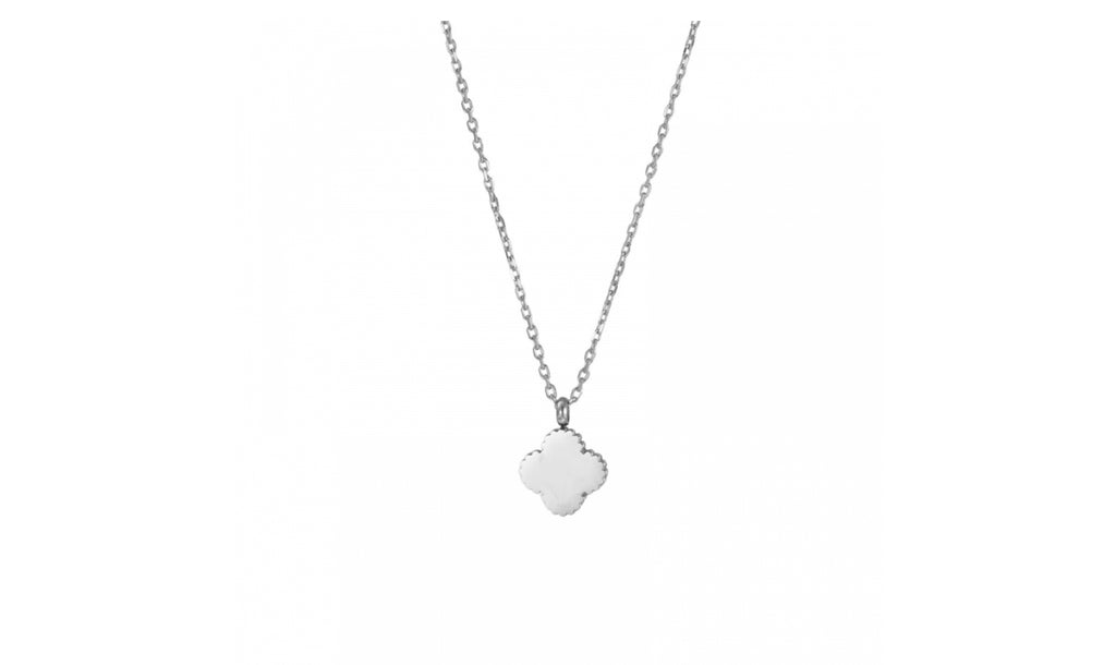 CLOVER PLAIN NECKLACE SILVER