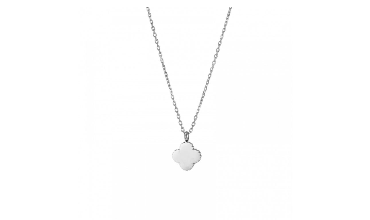 CLOVER PLAIN NECKLACE SILVER