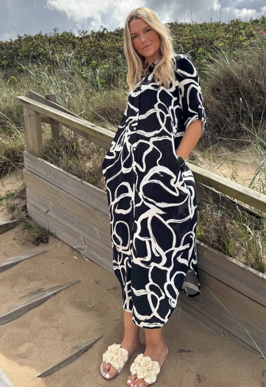 Marena dress svart/vit