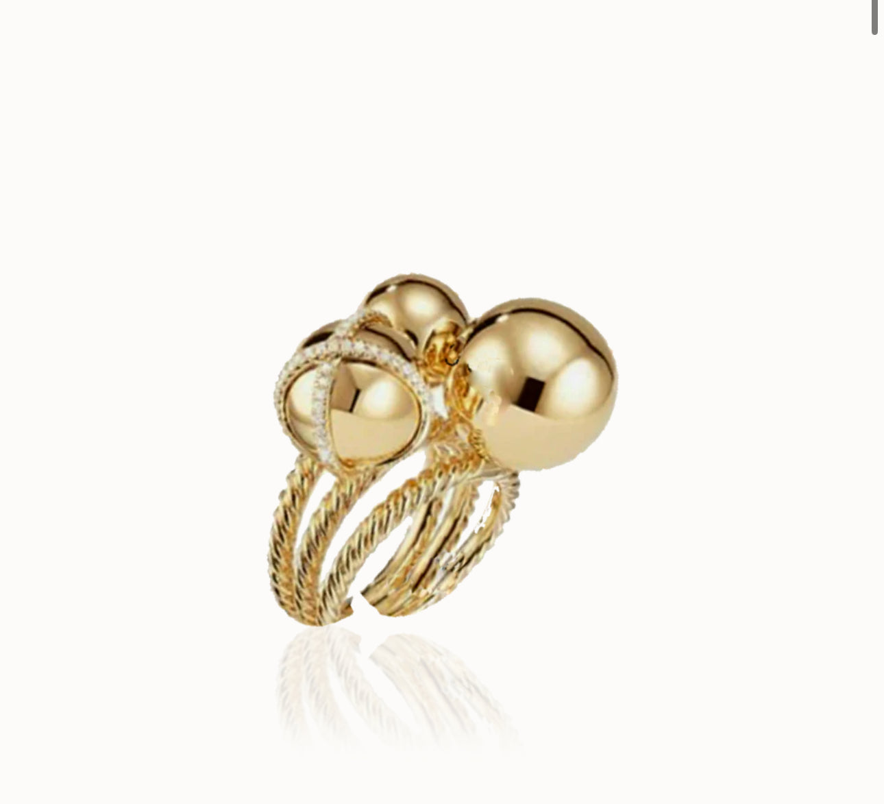 Berry crystal luxe ring - guld