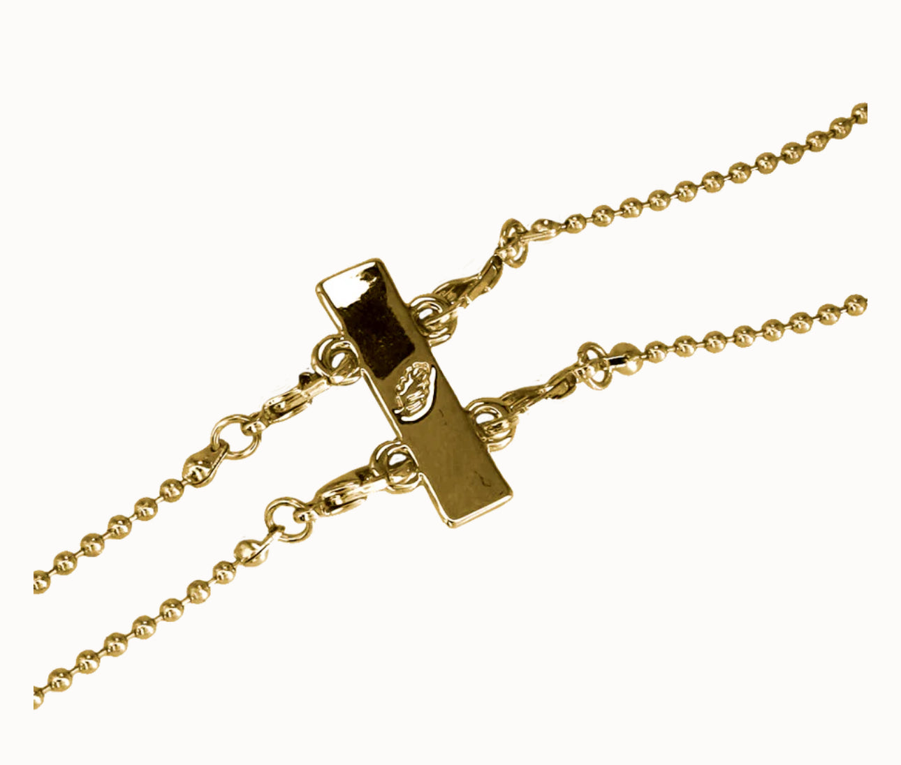 La fleur double necklace- guld
