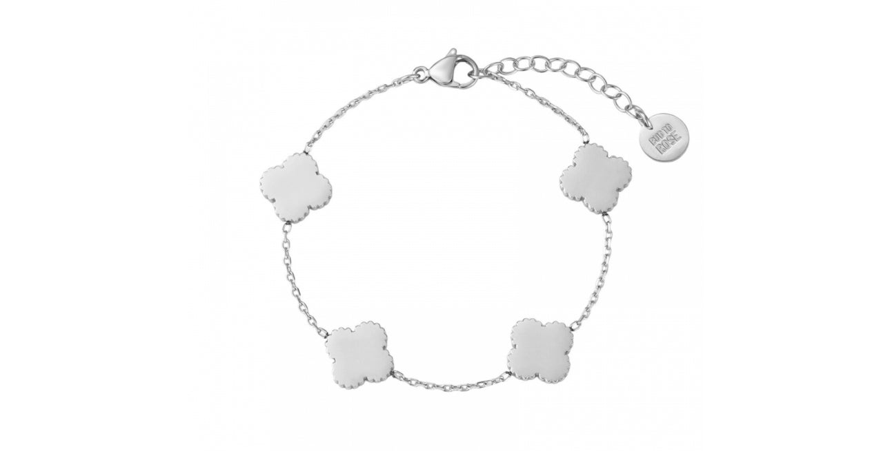 CLOVER PLAIN BRACELET SILVER