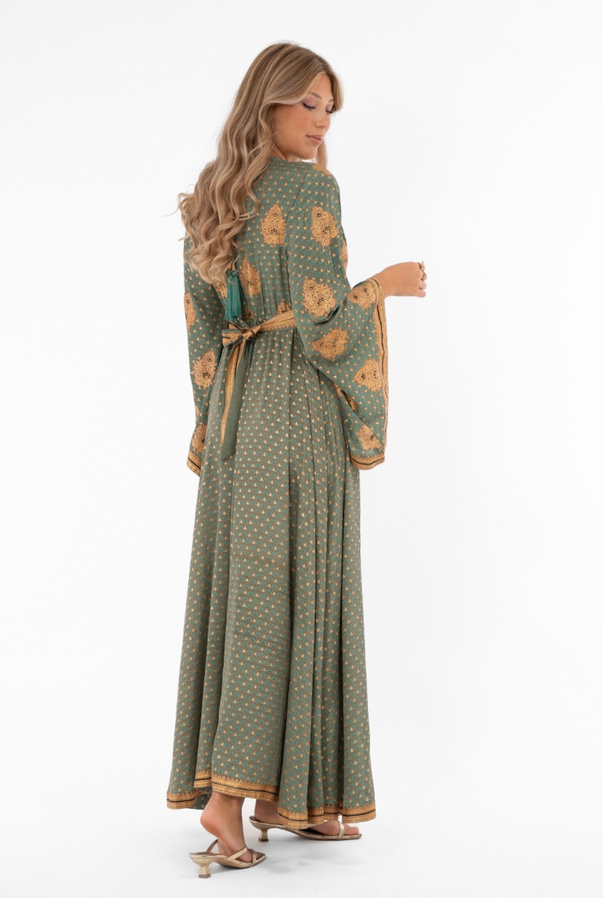 AYLA DRESS LAGOON/GOLD