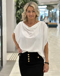 White off-shoulder top