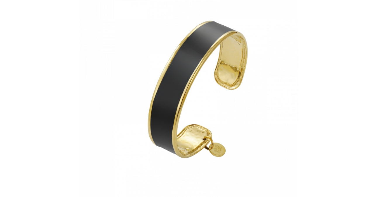 ENVY ENAMEL BANGLE BLACK/GOLD
