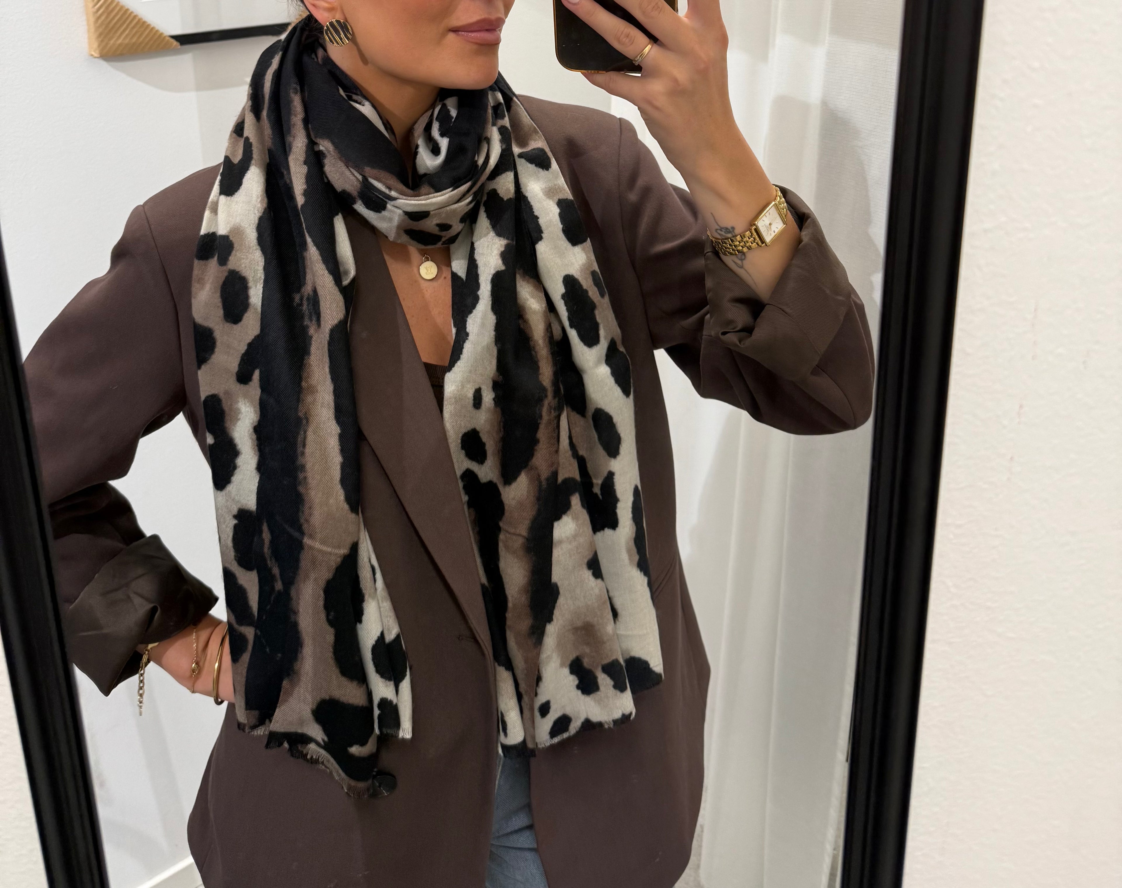 Leopard scarf