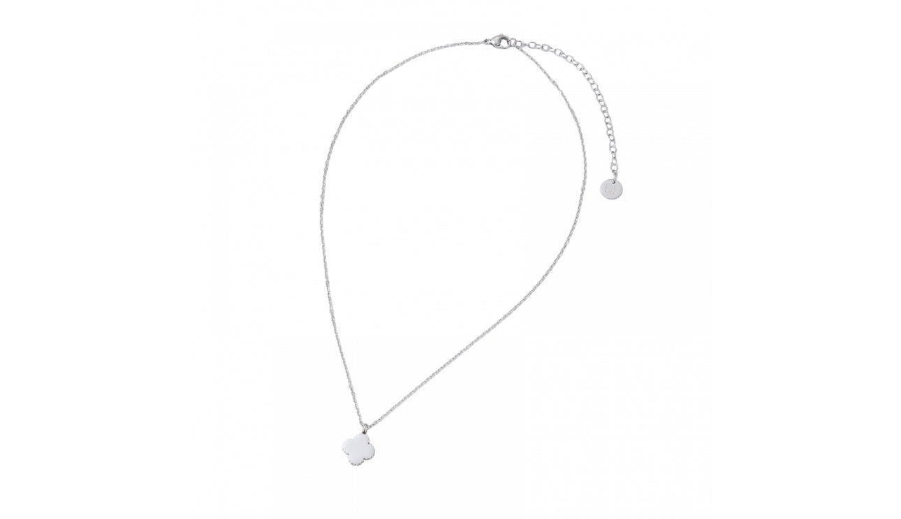 CLOVER PLAIN NECKLACE SILVER