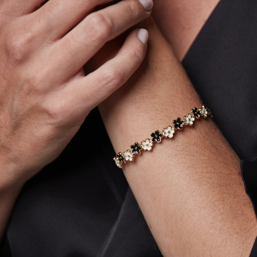 CALISTA BANGLE IVORY/BLACK/GOLD