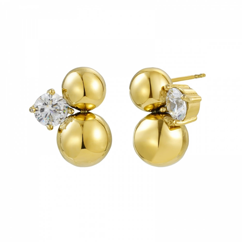 BREA CRYSTAL EARRING GOLD