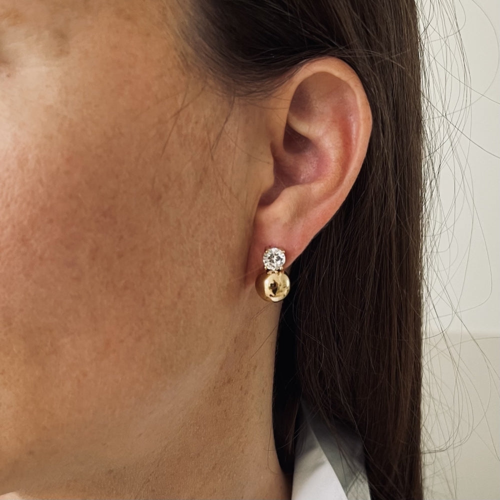 STELLA BEAD EARRING SILVER