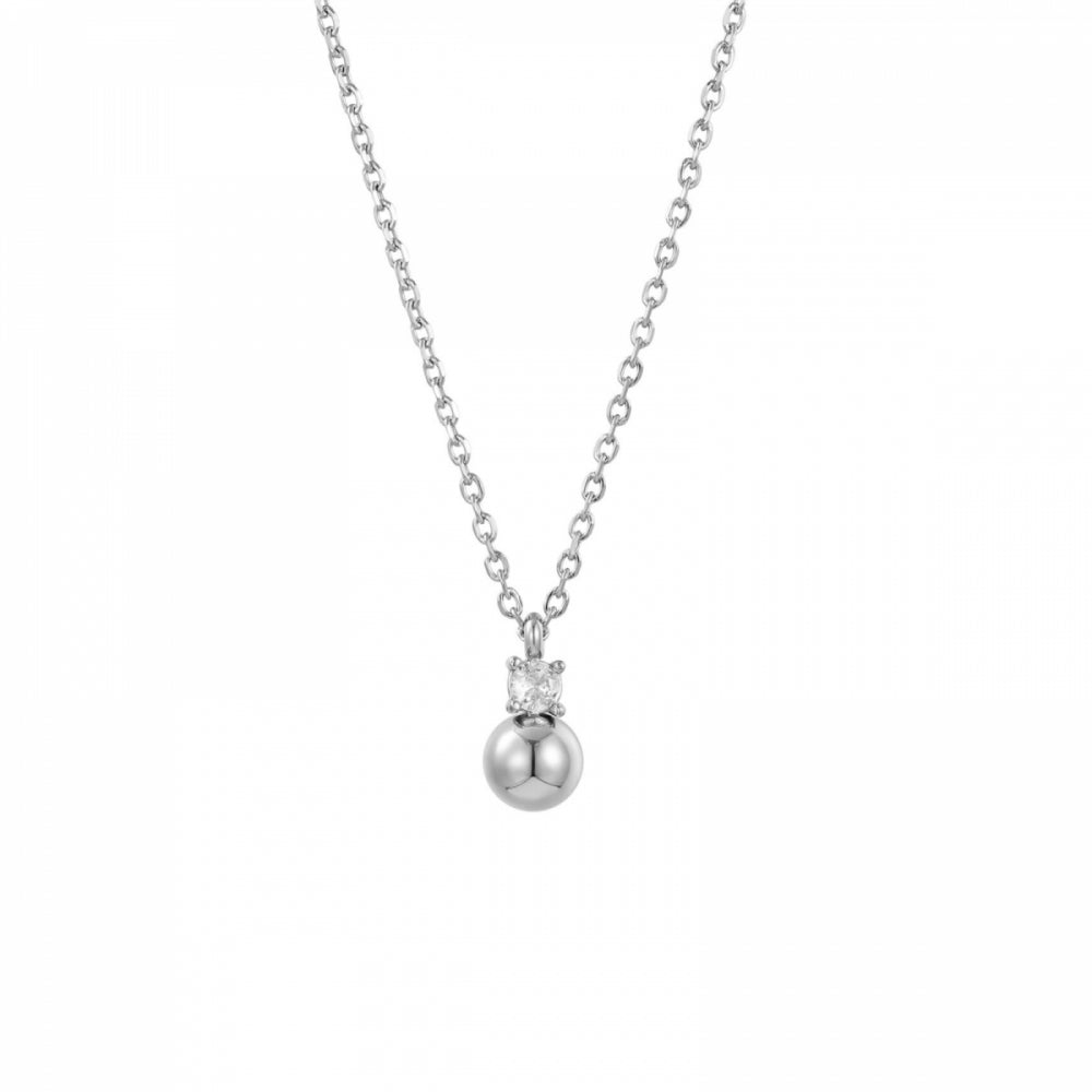 STELLA BEAD NECKLACE SILVER