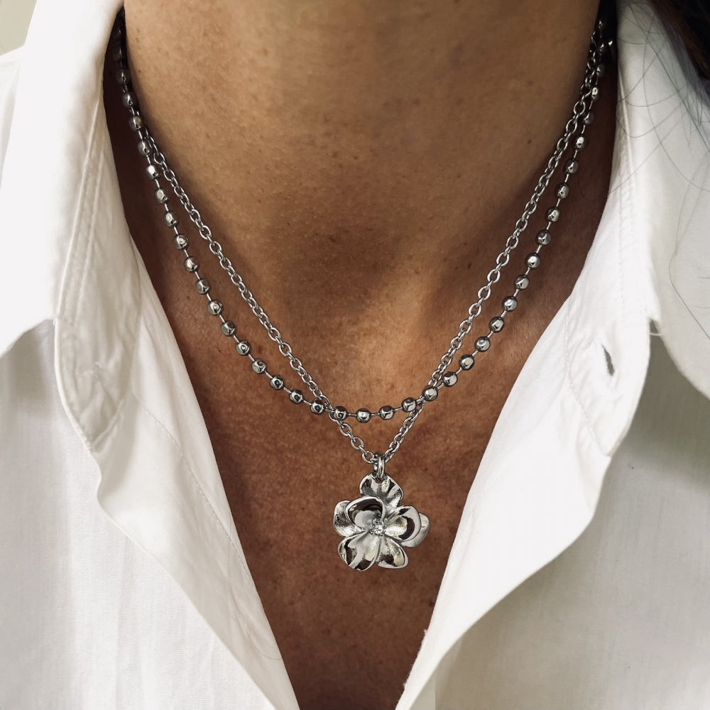 LILY LUX NECKLACE SILVER