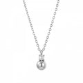 STELLA BEAD LONG NECKLACE SILVER