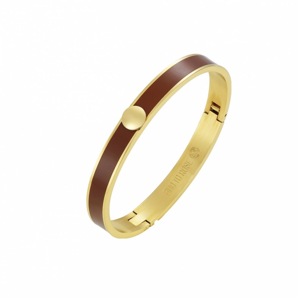 CAPRI ENAMEL BRACELET BROWN/GOLD