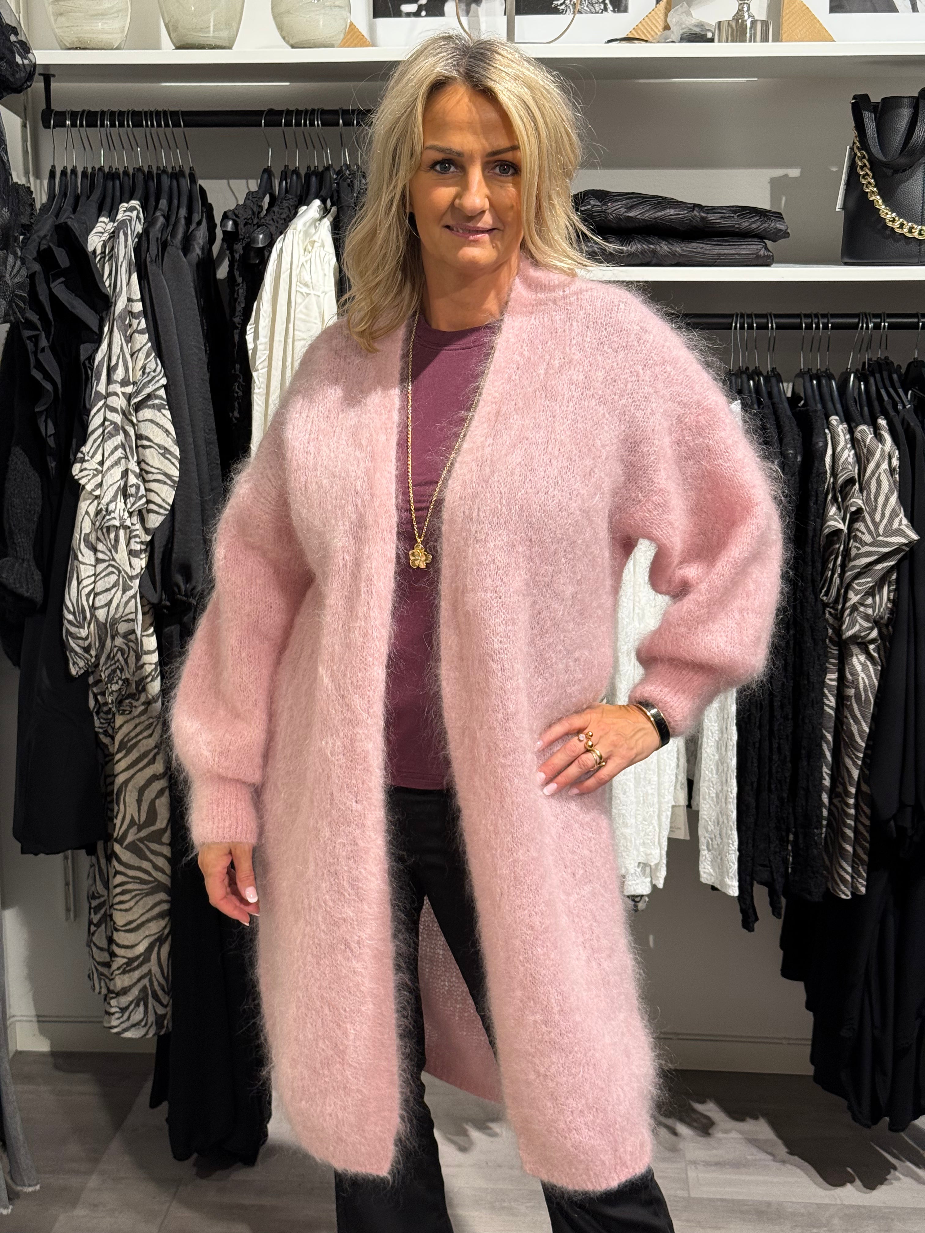 Mohair kofta - rosa