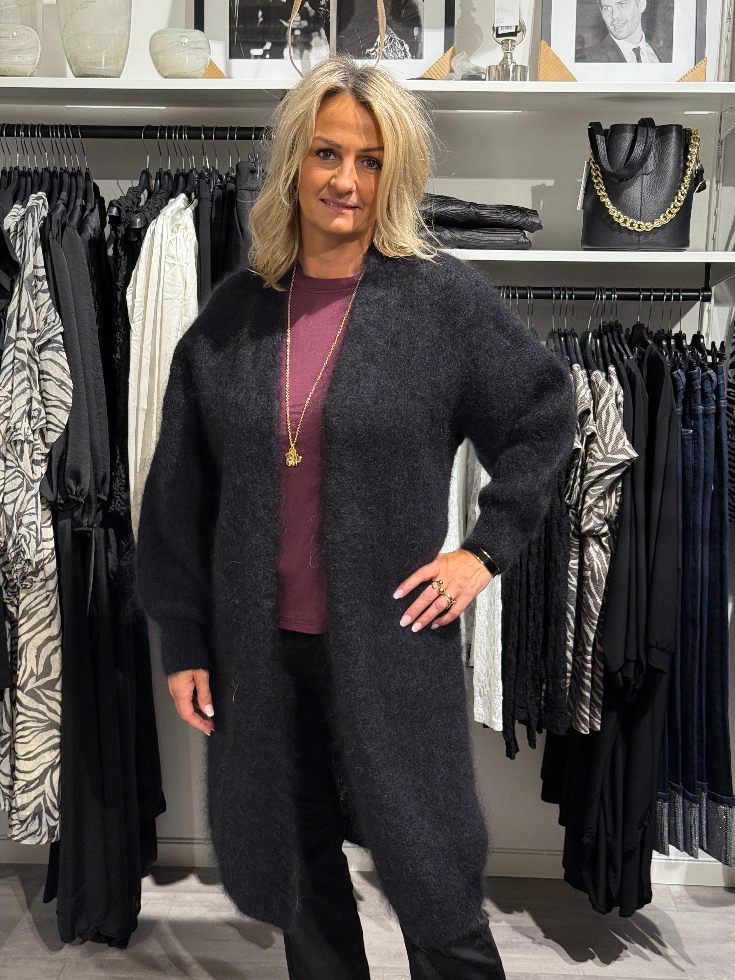 Mohair kofta - svart