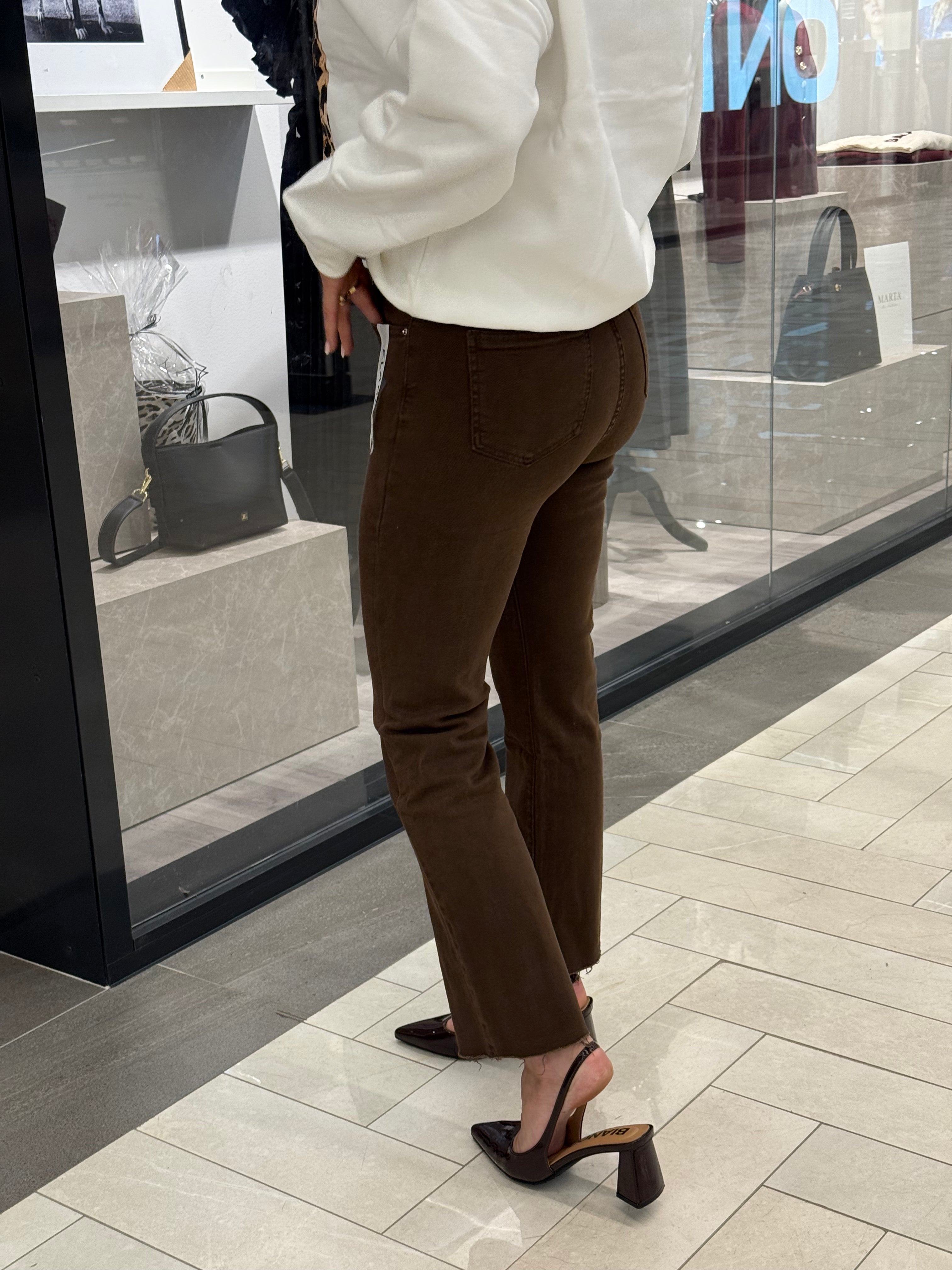 Flared jeans - brown