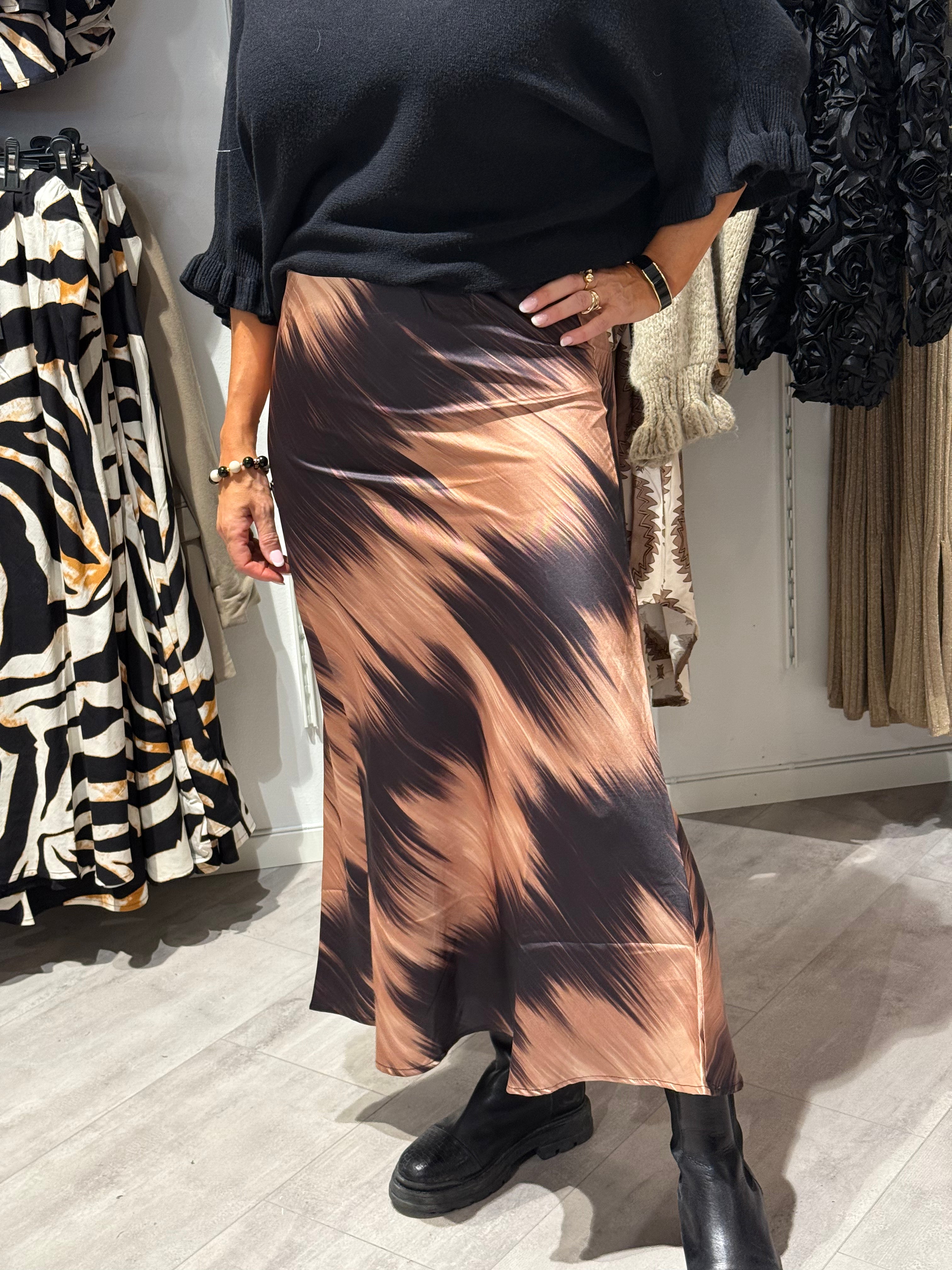 ILSA SKIRT BROWN SUGAR/BLACK