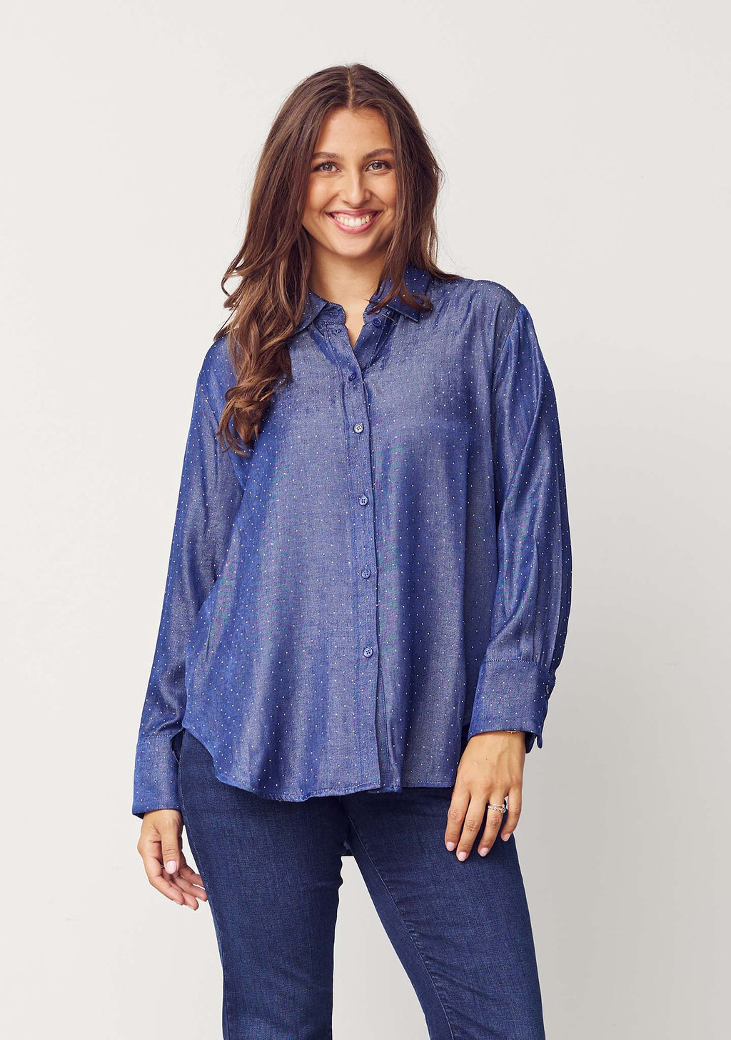 Kate Shirt - Blue Shine